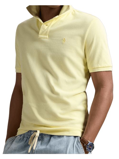 polo uomo custom slim cotone piquè lime POLO RALPH LAUREN | 710969626003